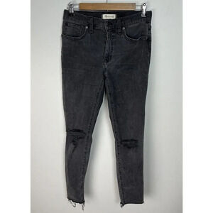 Madewell Petite 9" Mid-Rise Skinny Jeans in Black Sea Size 27 Petite H3149 Wm’s